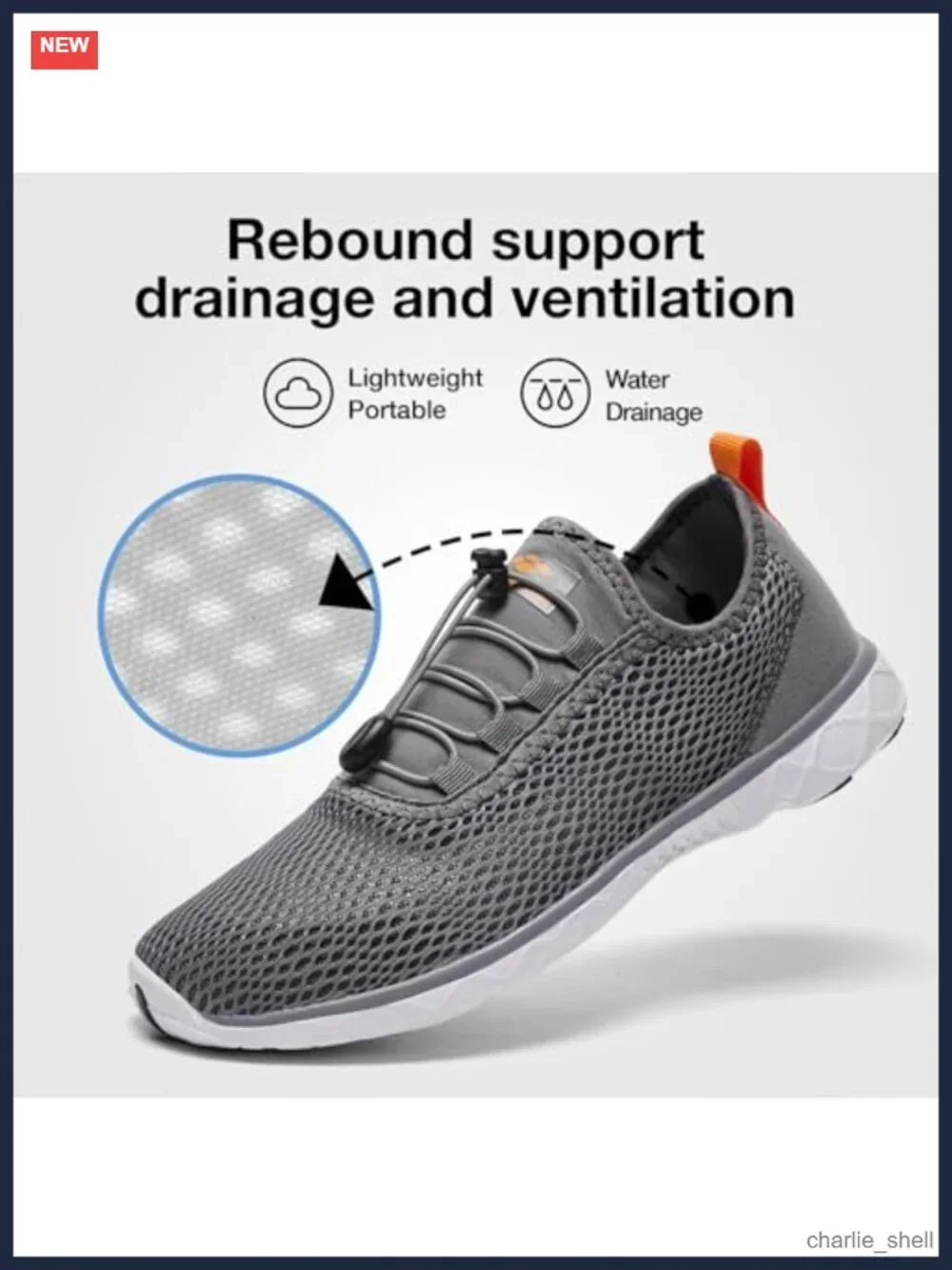 Men's Water Shoes Quick Dry Xdrain Sneakers Lightweight Comfort